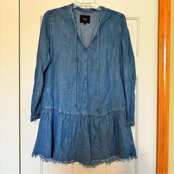 Rails Vintage Wash Chambray Lyocell Drop Waist Dress - Picture 3 of 9